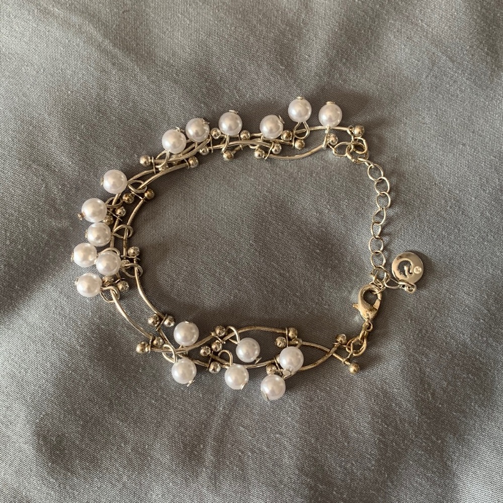 Silver Pearl Bracelet